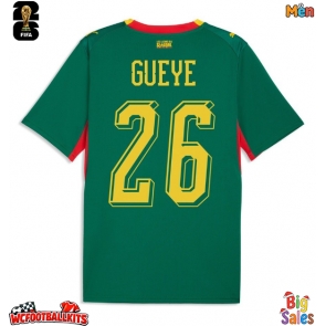 Senegal Pape Gueye #26 Replica Away Stadium Shirt World Cup 2026 Short Sleeve